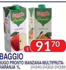 Masivos Baggio Jugo Pronto Manzana-multifruta-naranja 1l oferta