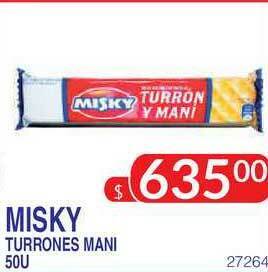 Masivos Misky Turrones Mani 50u oferta