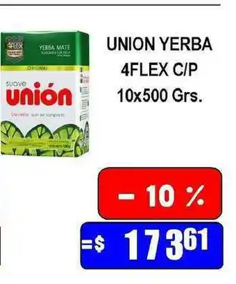 Dulcenter Union Yerba 4flex 10x500grs oferta