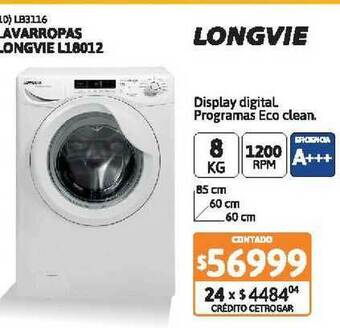 Cetrogar Lavarropas Longvie L18012 oferta