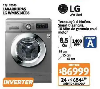 Cetrogar Lavarropas Lg Wm85114ee6 oferta