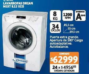 Cetrogar Lavarropas Drean Next 8.12 Eco oferta