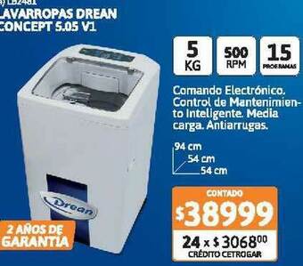 Cetrogar Lavarropas Drean Concept 5.05 V1 oferta