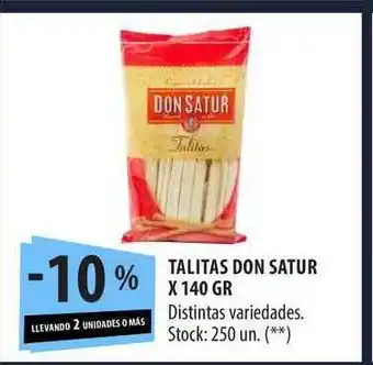 Punto Mayorista Talitas Don Satur x 140gr oferta