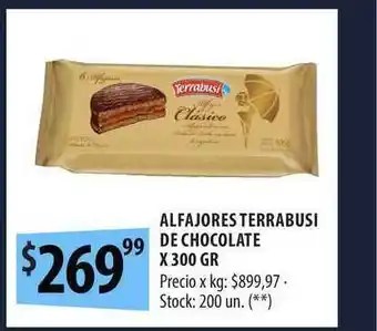 Punto Mayorista Alfajores Terrabusi De Chocolate x 300gr oferta