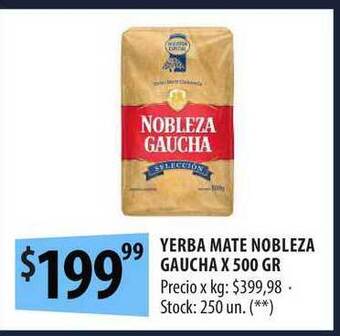 Punto Mayorista Yerba Mate Nobleza Gaucha x 500gr oferta