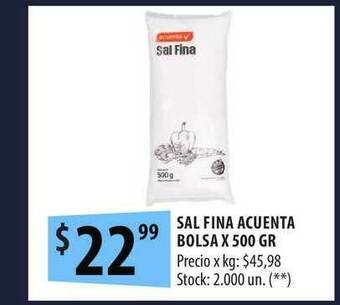 Punto Mayorista Sal Fina Acuenta Bolsa x 500gr oferta
