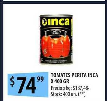 Punto Mayorista Tomates Perita Inca x 400gr oferta