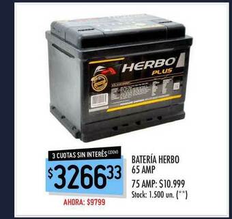 Punto Mayorista Batería Herbo 65 Amp oferta