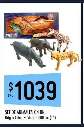 Punto Mayorista Set De Animales oferta