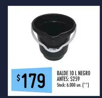Punto Mayorista Balde 10 L Negro oferta