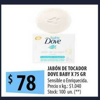 Punto Mayorista Jabón De Tocador Dove Baby X 75 Gr oferta