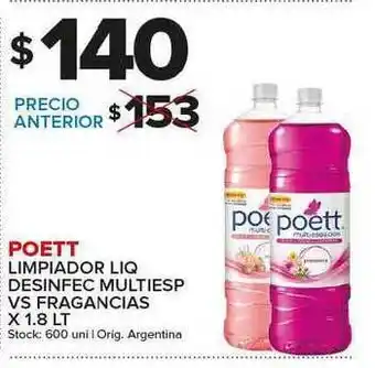 Carrefour Maxi Poett Limpiador Liq Desinfec Multiesp Vs Fragancias x 1.8 lt oferta