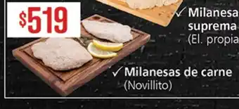 Supermercados Aiello Milanesas de carne (Novillito) oferta