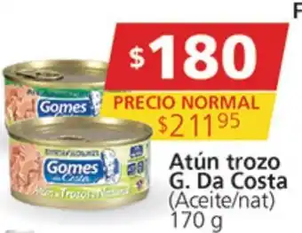 Atún trozo G. Da Costa (Aceite/nat) 170g