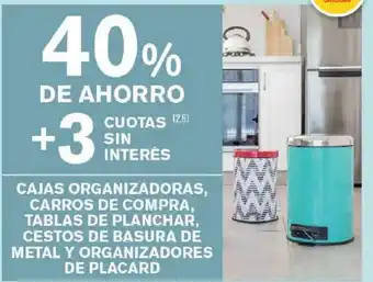 Supermercados Vea Cajas Organizadoras, Carros De Compra, Tablas De Planchar , Cestos De Basura De Metal Y Organizadores De Placard oferta