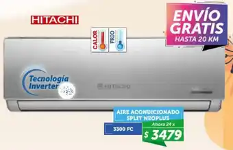Belgrano Hogar Hitachi Aire Acondicionado Split Neoplus 3300 FC Tecnología Inverter oferta