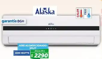 Belgrano Hogar Alaska garantía BGH Aire Acondicionado Split 2650 Watts oferta
