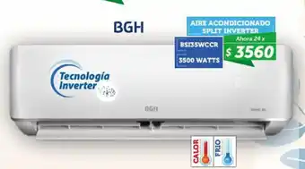 Belgrano Hogar BGH Aire Acondicionado Split Inverter BS135WCCR 3500 Watts oferta