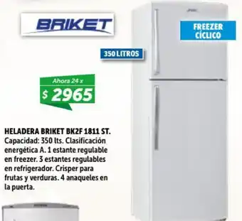 Belgrano Hogar Briket Heladera BK2F-1811 St. oferta