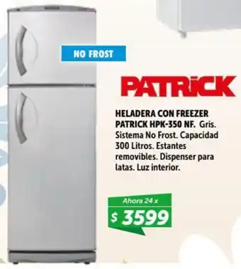 Belgrano Hogar Patrick Heladera Con Freezer Patrick HPK - 350 NF. 300 litros oferta