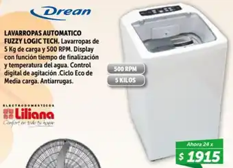 Belgrano Hogar Drean Lavarropas Automatico Fuzzy Logic Tech. 5kg de carga y 500 RPM oferta