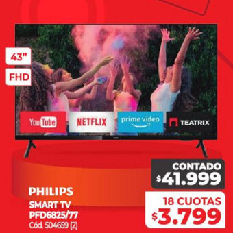 Naldo Lombardi Philips Smart TV PFD6825/77 43" FHD oferta