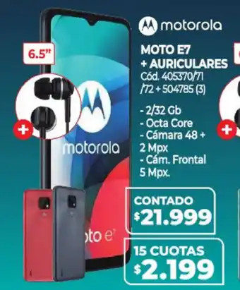 Naldo Lombardi motorola Moto E7 + Auriculares 405370/71/72+ 504785 (3) 6.5" oferta