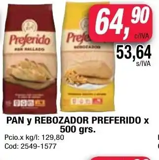 Maxiconsumo Preferido Pan y Rebozador x 500 grs. oferta