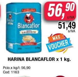 Maxiconsumo Blancaflor Harina x 1 kg. oferta