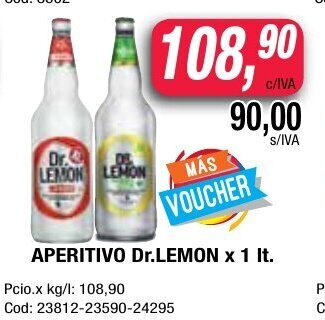Maxiconsumo Dr. Lemon Aperitivo x 1 lt. oferta