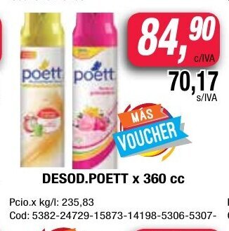 Maxiconsumo Poett Desod. x 360 cc oferta