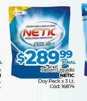 Diarco Jabón Líquido Netic Doy Pack x 3lt oferta