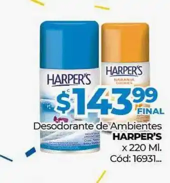 Diarco Harper's Desodorante De Ambientes x 220ml oferta