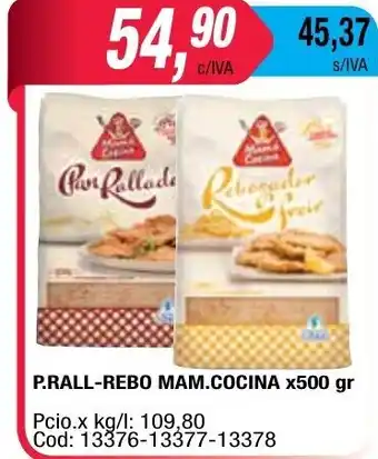 Maxiconsumo Pan Rallado-Rebozador Mam. Cocina x500 gr oferta