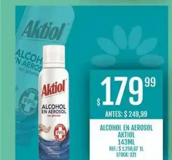 Supermercados Todo Aktiol Alcohol En Aerosol 143ml oferta
