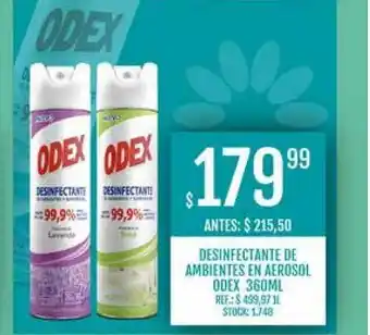 Supermercados Todo Desinfectante De Ambientes En Aerosol Odex 360ml oferta
