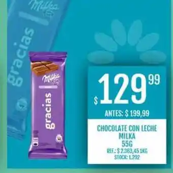Supermercados Todo Chocolate Con Leche Milka 55g oferta