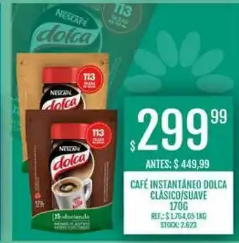 Supermercados Todo Café Instantáneo Dolca Clásico Suave 170g oferta