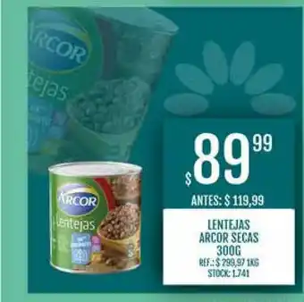 Supermercados Todo Lentejas Arcor Secas 300g oferta