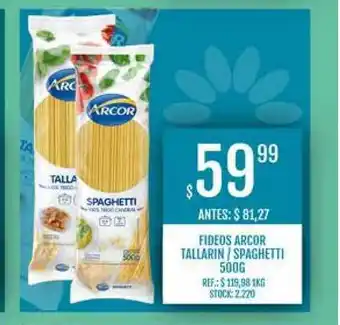 Supermercados Todo Fideos Arcor Tallarin Spaghetti 500g oferta