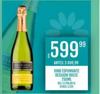 Supermercados Todo Vino Espumante Deseado Dulce 750ml oferta