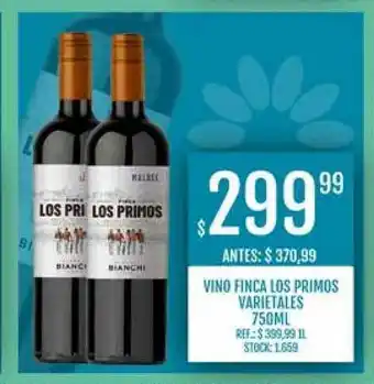 Supermercados Todo Vino Finca Los Primos Varietales 750ml oferta