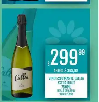 Supermercados Todo Vino Espumante Callia Extra Brut 750ml oferta