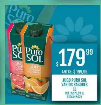 Supermercados Todo Jugo Puro Sol 1l oferta