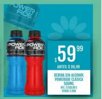 Supermercados Todo Bebdia Sin Alcohol Powerade Clásica 500ml oferta