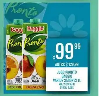 Supermercados Todo Jugo Pronto Baggio Varios Sabores 1l oferta