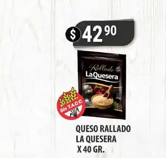 Supermercados Mayor Queso Rallado La Quesera x 40gr oferta