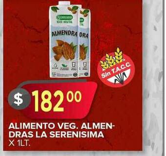 Supermercados Mayor Alimento Veg. Almendras La Serenisima x 1lt oferta