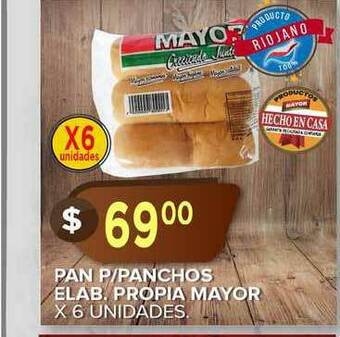 Supermercados Mayor Pan P Panchos Elab. Propia Mayor x 6 unidades oferta